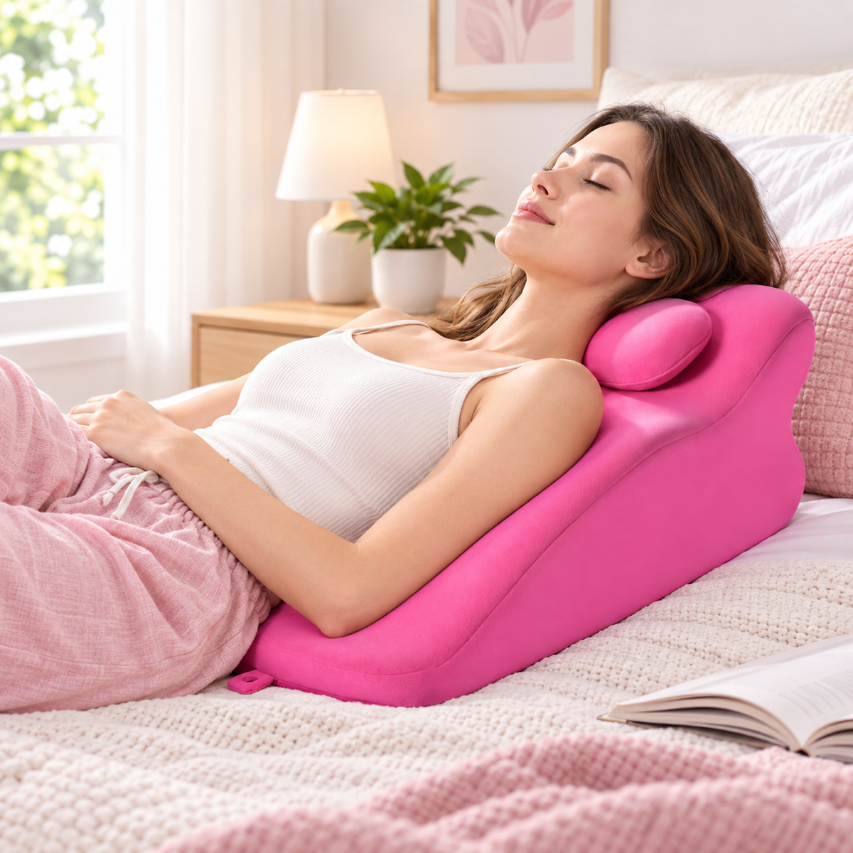 Ergonomic Bed Wedge Pillow